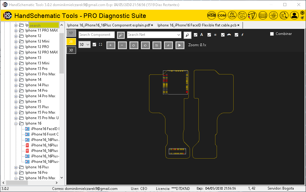 Schematic o Boardview de Apple iPhone Iphone 16 para reparación